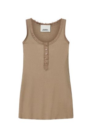 Ribbed Silk Jersey Tank Top ISABEL MARANT | TS0318FAD2K02I50LB